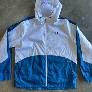Under Armour Blue and White Hooded Jacket